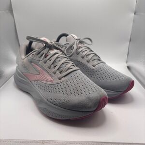 Brooks Gray Pink Adrenaline 24 GTS Running Shoes Women's Size 10B 1204261B019